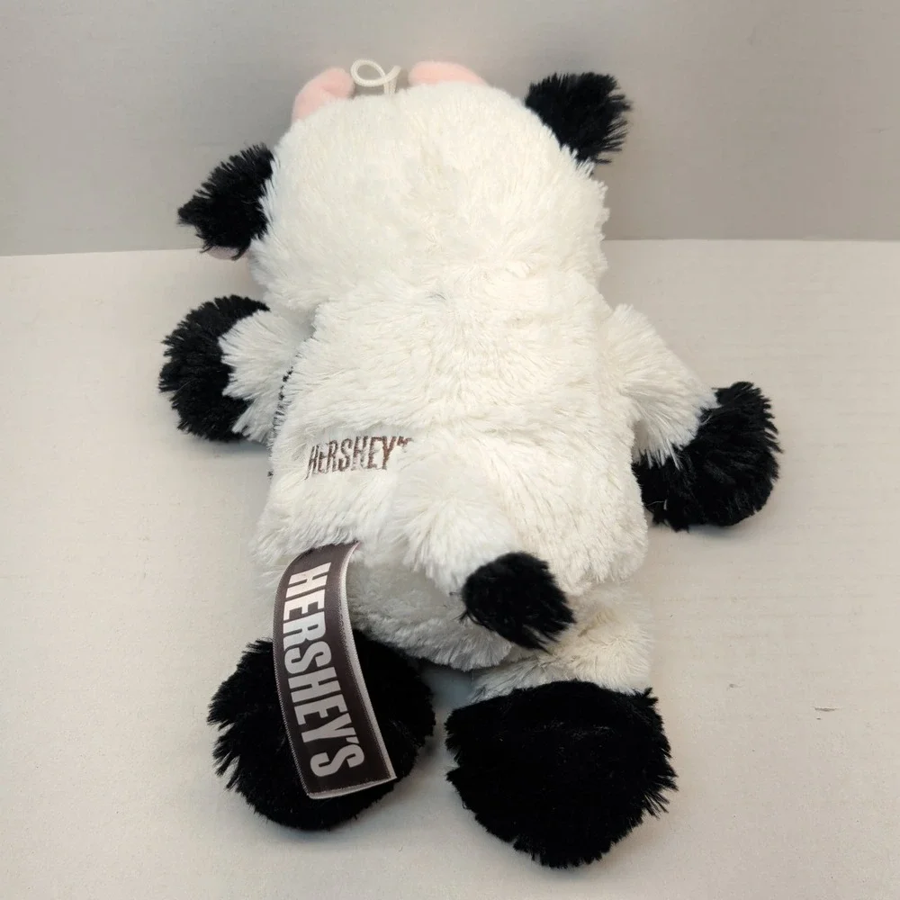 Hershey's Cow Plush Stuffed Animal Black White Spotted Pink Snout 10 Inch Toy